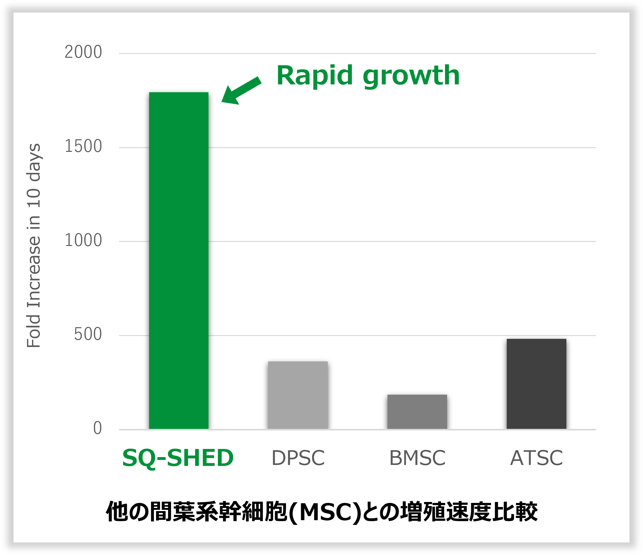 他のMSCとの増殖速度比較